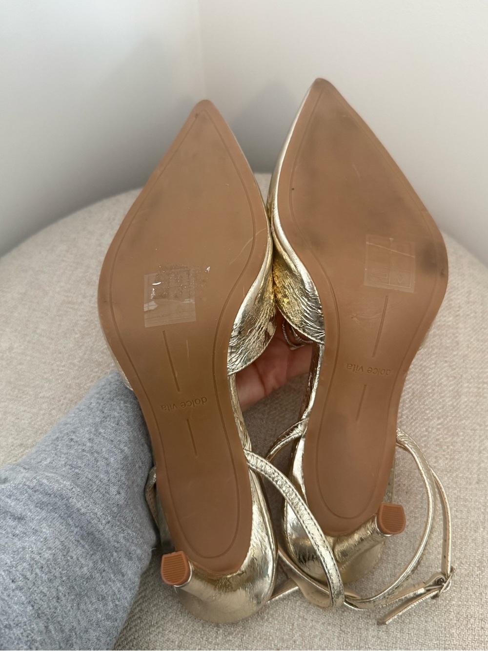Dolce Vita Gold Metallic Keisha Ankle Strap Pumps (size 8.5) - Picture 10 of 10